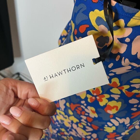 NWT 41 HAWTHORN FLORAL/TROPICAL FAUX WRAP MAXI DRESS WOMENS SIZE LARGE - Picture 12 of 13